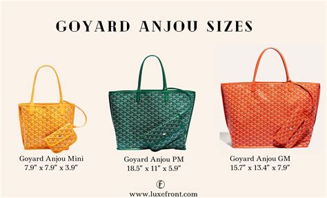 goyard anjou size|cost of personalized Goyard tote.